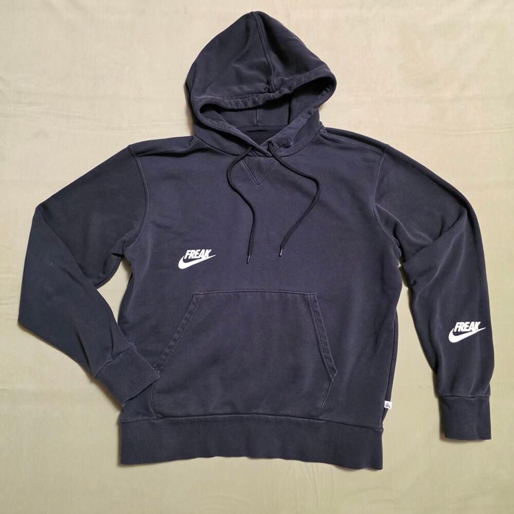 Nike Giannis freak hoodie men's medium black with white logos